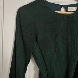 Beautiful Cottagecore Forest Green Blouse from Sister Owned Company, Voriagh